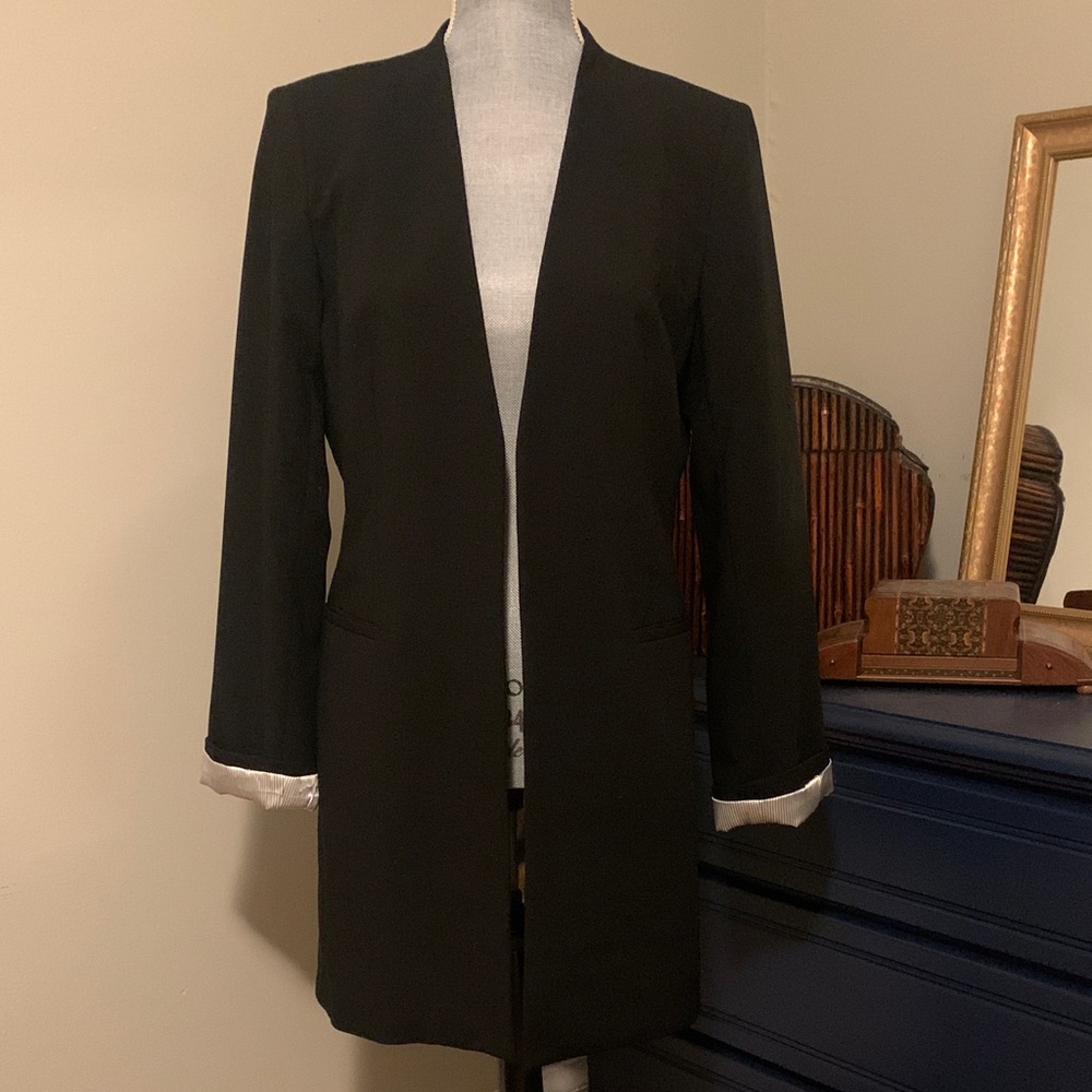 NWOT Calvin Klein Black Longline Blazer